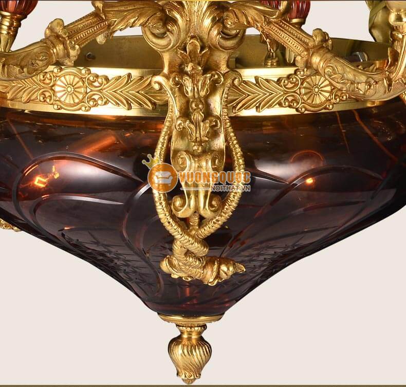 Đèn chùm đồng nhập khẩu nghệ thuật abr184-14